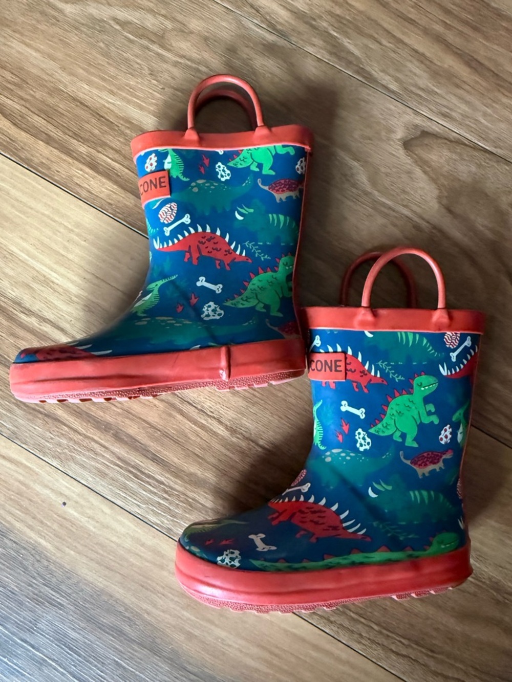 Lone Cone Dinosaur Rain Boots Kids Size 10 Waterproof Rubber Rain Boots